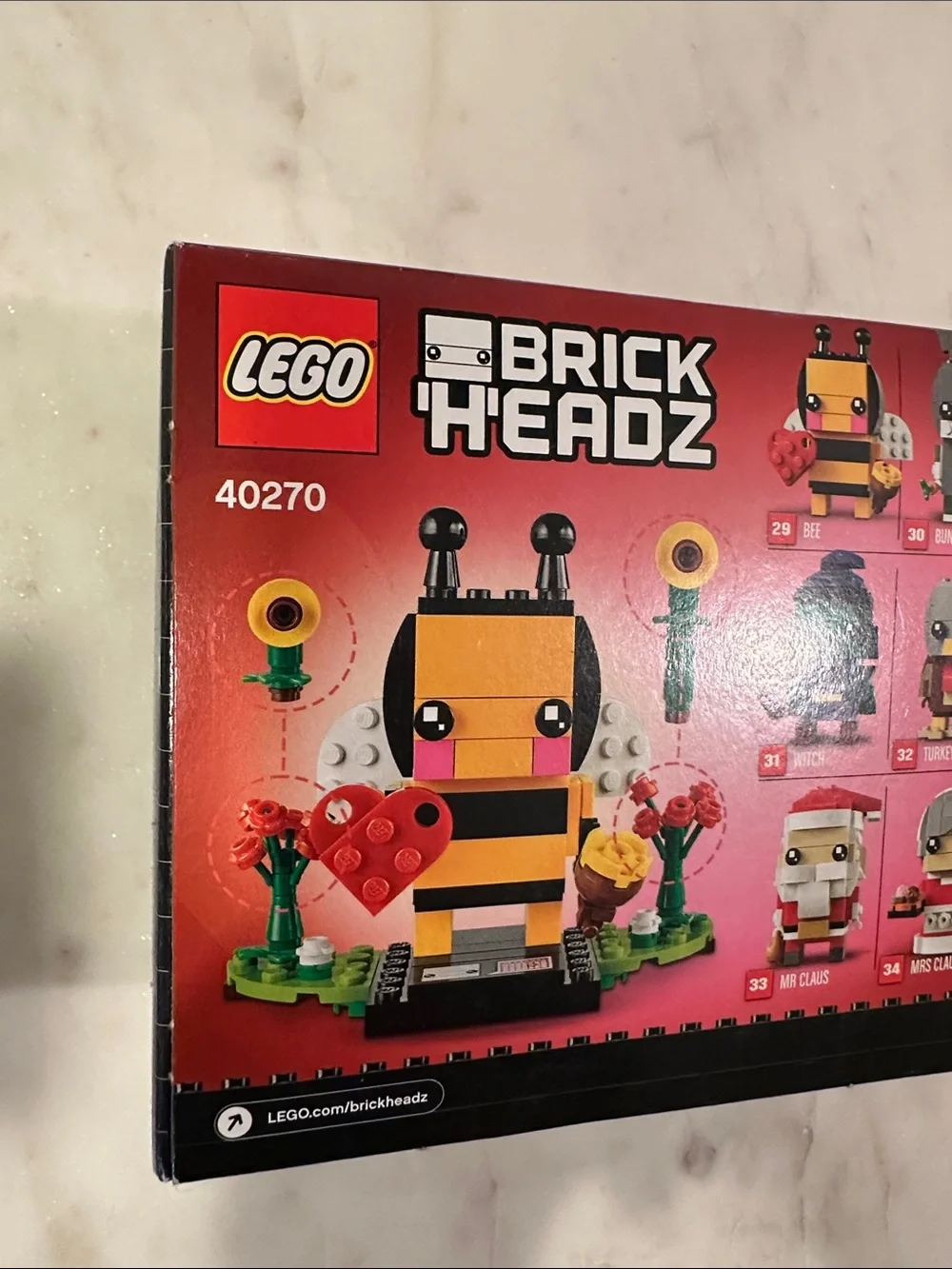 LEGO 40270 Bee BrickHeadz Set in Yellow, Black & Red New